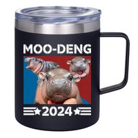 Moo Deng 2024 For President 12oz Stainless Steel Coffee Mug