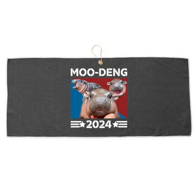 Moo Deng 2024 For President Large Microfiber Waffle Golf Towel