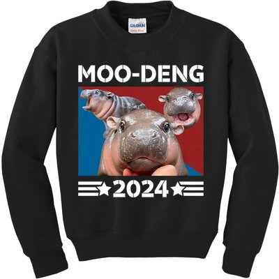 Moo Deng 2024 For President Kids Sweatshirt