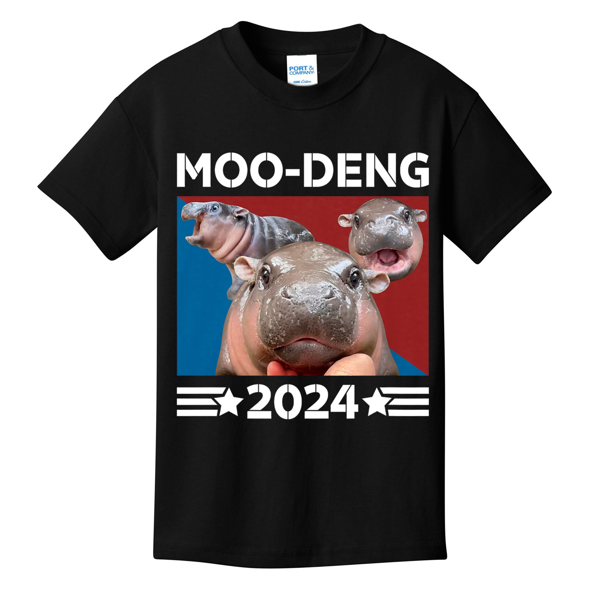 Moo Deng 2024 For President Kids T-Shirt