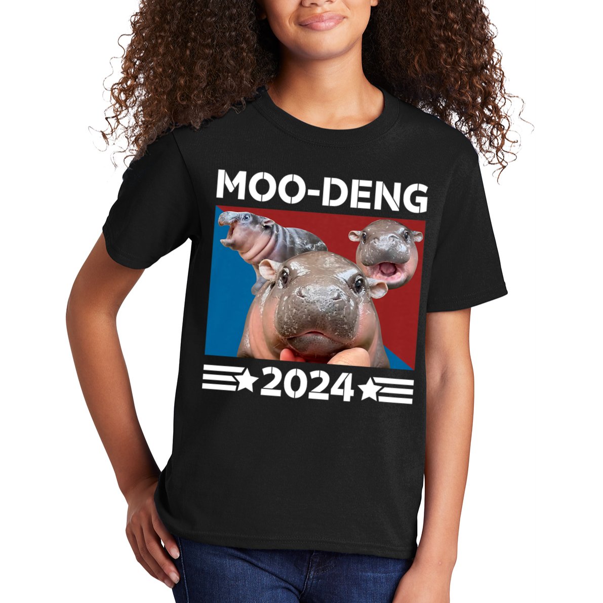 Moo Deng 2024 For President Kids T-Shirt