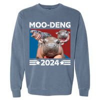 Moo Deng 2024 For President Garment-Dyed Sweatshirt