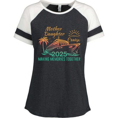 Mother Daughter 2025 Cruise Making Memories Together Enza Ladies Jersey Colorblock Tee