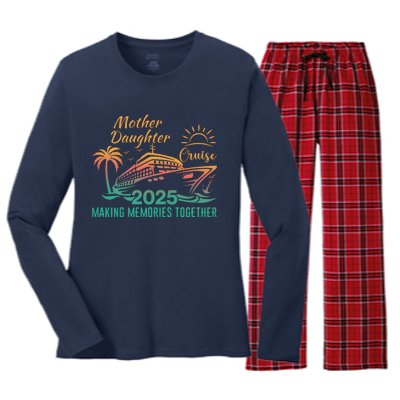 Mother Daughter 2025 Cruise Making Memories Together Women's Long Sleeve Flannel Pajama Set 