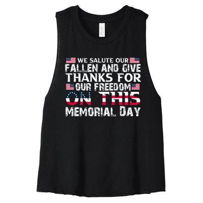 Memorial Day 2 Women's Racerback Cropped Tank