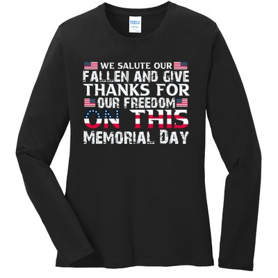 Memorial Day 2 Ladies Long Sleeve Shirt