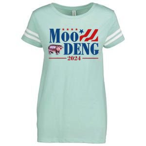 Moo Deng 2024 Moo Deng Moo Deng Cute Baby Hippo Enza Ladies Jersey Football T-Shirt