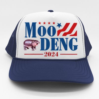 Moo Deng 2024 Moo Deng Moo Deng Cute Baby Hippo Trucker Hat