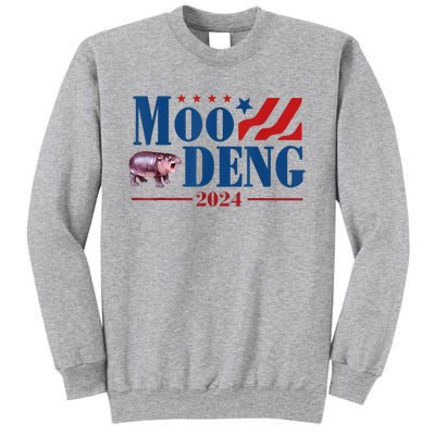 Moo Deng 2024 Moo Deng Moo Deng Cute Baby Hippo Tall Sweatshirt