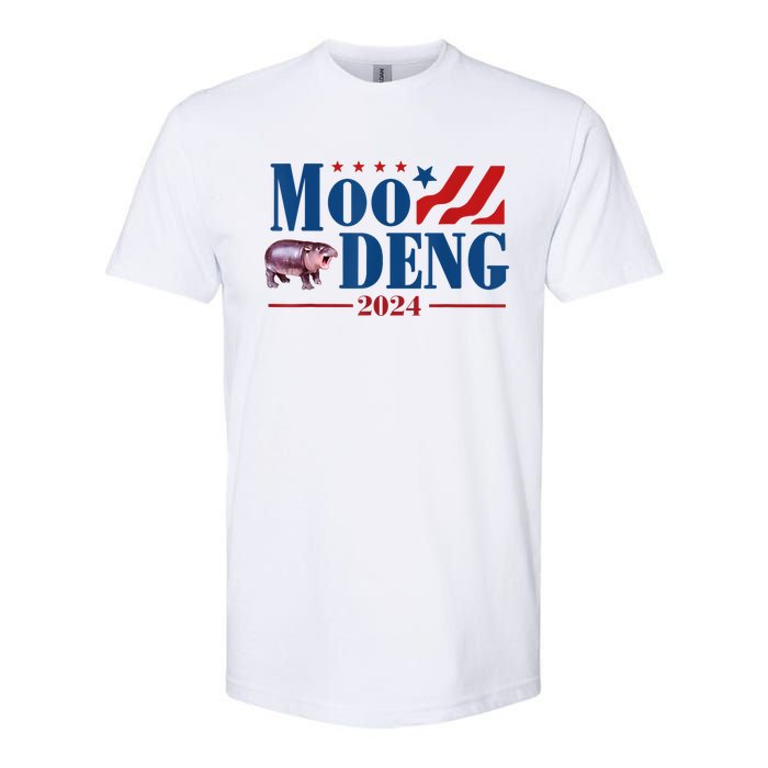 Moo Deng 2024 Moo Deng Moo Deng Cute Baby Hippo Softstyle CVC T-Shirt