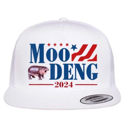 Moo Deng 2024 Moo Deng Moo Deng Cute Baby Hippo Flat Bill Trucker Hat