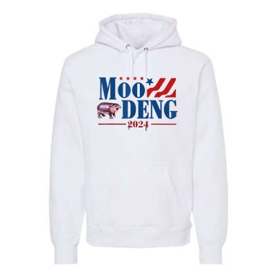 Moo Deng 2024 Moo Deng Moo Deng Cute Baby Hippo Premium Hoodie