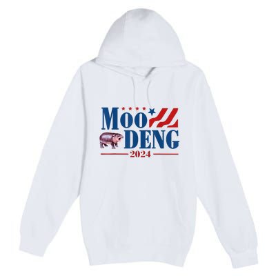 Moo Deng 2024 Moo Deng Moo Deng Cute Baby Hippo Premium Pullover Hoodie