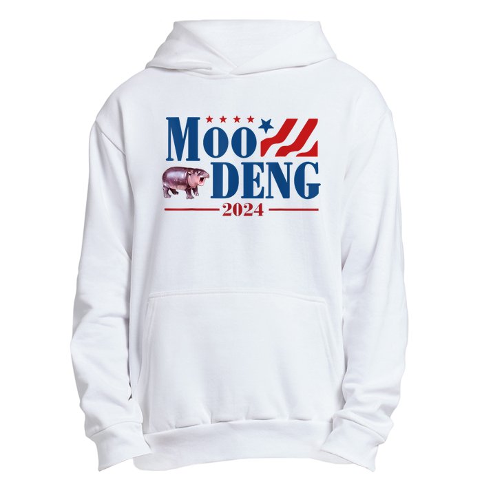 Moo Deng 2024 Moo Deng Moo Deng Cute Baby Hippo Urban Pullover Hoodie