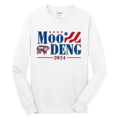 Moo Deng 2024 Moo Deng Moo Deng Cute Baby Hippo Tall Long Sleeve T-Shirt