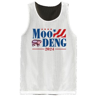 Moo Deng 2024 Moo Deng Moo Deng Cute Baby Hippo Mesh Reversible Basketball Jersey Tank