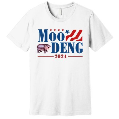 Moo Deng 2024 Moo Deng Moo Deng Cute Baby Hippo Premium T-Shirt