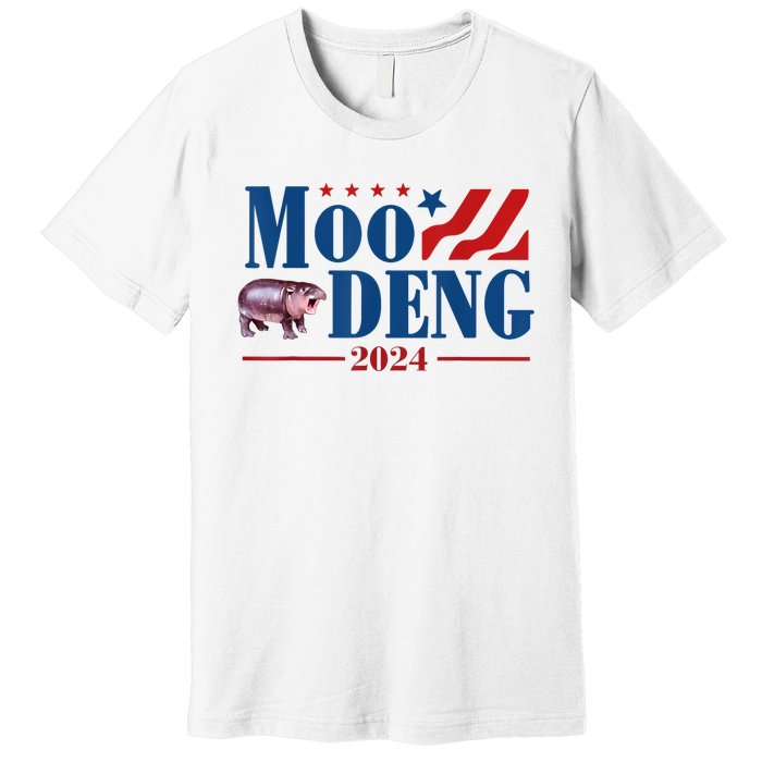 Moo Deng 2024 Moo Deng Moo Deng Cute Baby Hippo Premium T-Shirt