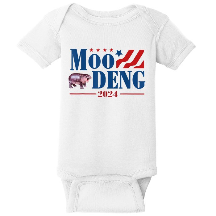 Moo Deng 2024 Moo Deng Moo Deng Cute Baby Hippo Baby Bodysuit