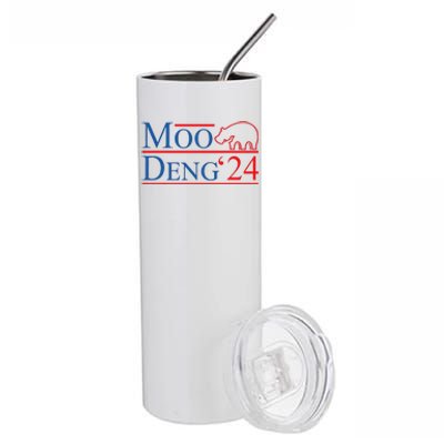 Moo Deng 2024 Moo Deng Moo Deng Cute Baby Hippo Stainless Steel Tumbler