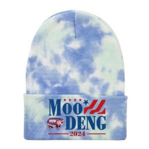 Moo Deng 2024 Moo Deng Moo Deng Cute Baby Hippo Tie Dye 12in Knit Beanie