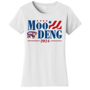 Moo Deng 2024 Moo Deng Moo Deng Cute Baby Hippo Women's T-Shirt