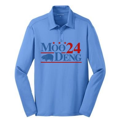 Moo Deng ’24 Silk Touch Performance Long Sleeve Polo