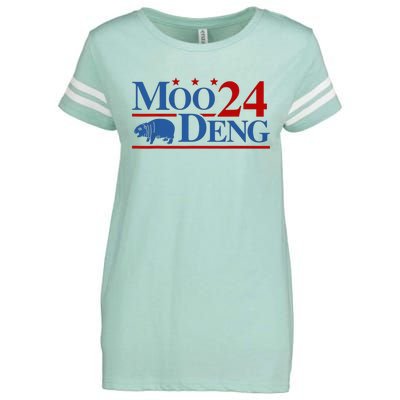 Moo Deng 2024 Moo Deng Moo Deng Cute Baby Hippo Enza Ladies Jersey Football T-Shirt