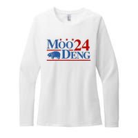 Moo Deng 2024 Moo Deng Moo Deng Cute Baby Hippo Womens CVC Long Sleeve Shirt