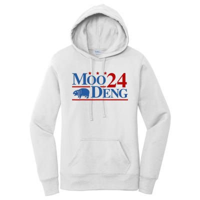 Moo Deng 2024 Moo Deng Moo Deng Cute Baby Hippo Women's Pullover Hoodie