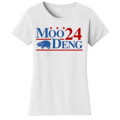 Moo Deng 2024 Moo Deng Moo Deng Cute Baby Hippo Women's T-Shirt