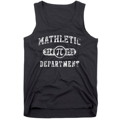 Mathletic Department 3.14159 Pi Day Vintage Math Teacher Tank Top