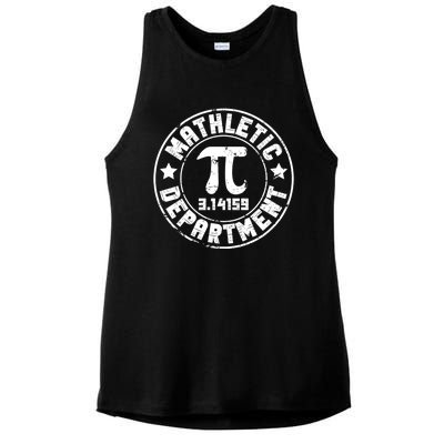 Mathletic Department 3.14159 Pi Day Math Teacher Vintage Ladies PosiCharge Tri-Blend Wicking Tank