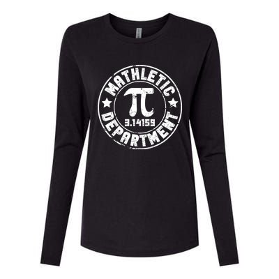 Mathletic Department 3.14159 Pi Day Math Teacher Vintage Womens Cotton Relaxed Long Sleeve T-Shirt