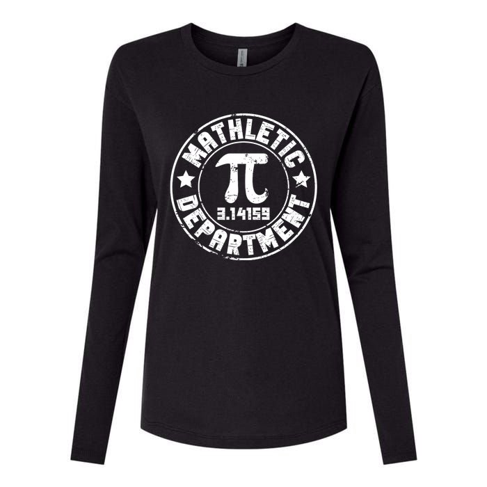 Mathletic Department 3.14159 Pi Day Math Teacher Vintage Womens Cotton Relaxed Long Sleeve T-Shirt