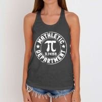 Mathletic Department 3.14159 Pi Day Math Teacher Vintage Women's Knotted Racerback Tank