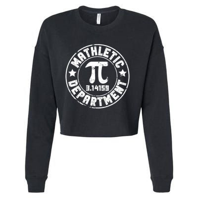 Mathletic Department 3.14159 Pi Day Math Teacher Vintage Cropped Pullover Crew