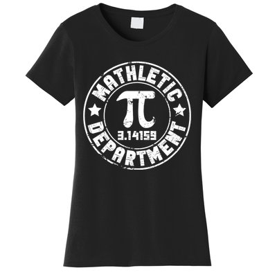 Mathletic Department 3.14159 Pi Day Math Teacher Vintage Women's T-Shirt