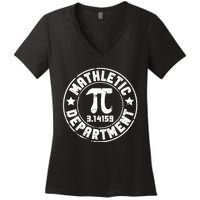 Mathletic Department 3.14159 Pi Day Math Teacher Vintage Women's V-Neck T-Shirt