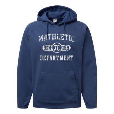 Mathletic Department 3.14159 Pi Day Math Teacher Vintage Performance Fleece Hoodie