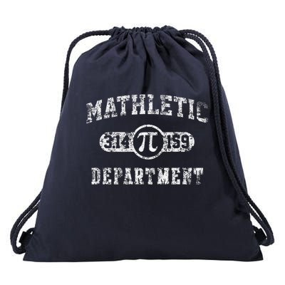 Mathletic Department 3.14159 Pi Day Math Teacher Vintage Drawstring Bag