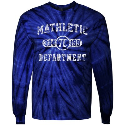 Mathletic Department 3.14159 Pi Day Math Teacher Vintage Tie-Dye Long Sleeve Shirt