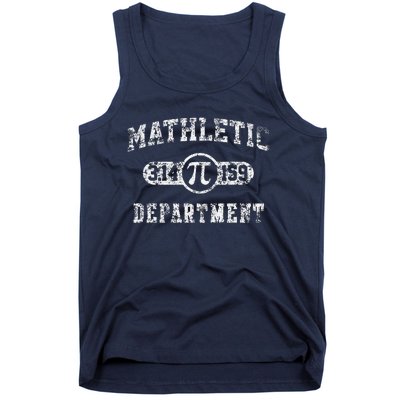 Mathletic Department 3.14159 Pi Day Math Teacher Vintage Tank Top