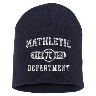 Mathletic Department 3.14159 Pi Day Math Teacher Vintage Short Acrylic Beanie