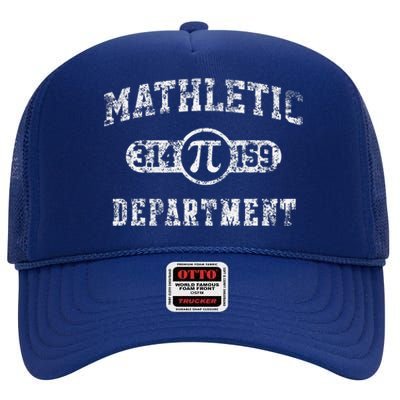 Mathletic Department 3.14159 Pi Day Math Teacher Vintage High Crown Mesh Back Trucker Hat