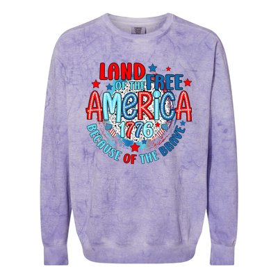 Memorial Day 4th Of July Stars And Stripes 1776 Colorblast Crewneck Sweatshirt