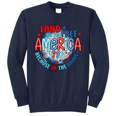 Memorial Day 4th Of July Stars And Stripes 1776 Tall Sweatshirt