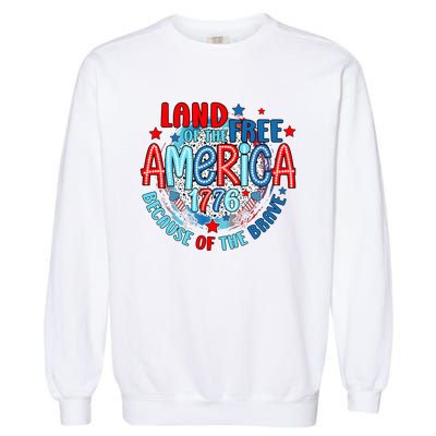 Memorial Day 4th Of July Stars And Stripes 1776 Garment-Dyed Sweatshirt