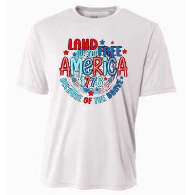 Memorial Day 4th Of July Stars And Stripes 1776 Cooling Performance Crew T-Shirt