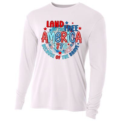 Memorial Day 4th Of July Stars And Stripes 1776 Cooling Performance Long Sleeve Crew